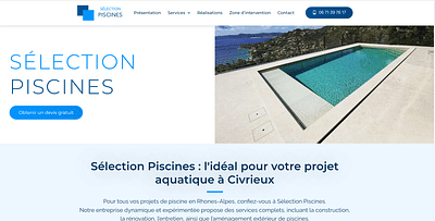 Site + SEO Sélection piscines - Administration web