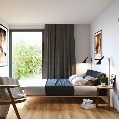 Modern Bedroom Design for Interior Project - 3D