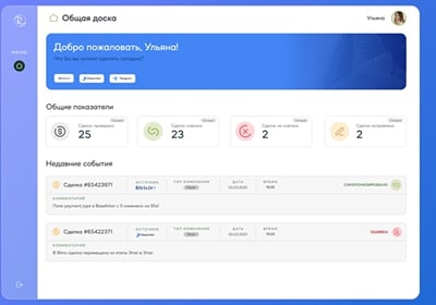 Order and CRM orchestration for an e-commerce store - Webanwendung