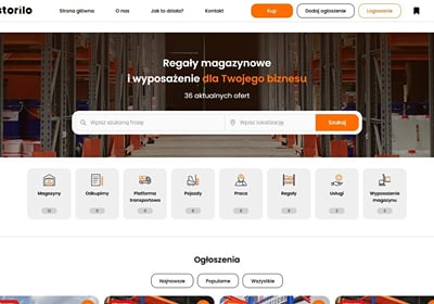 Storilo – B2B marketplace & auctions for warehouse racking - E-commerce
