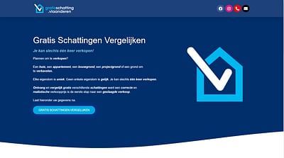 Landing-page voor Gratisschatting Vlaanderen - Diseño Gráfico