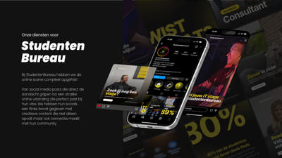 Social media en drukwerk voor StudentenBureau - Marketing