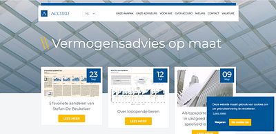 Website voor Accuro Vermogensadviseurs - Digital Strategy