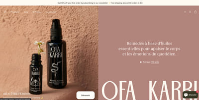 Refonte de thème Shopify pour Ofa Karri - Ergonomie (UX/UI)
