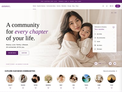 Asiance Social Commerce Platform - Website Creation