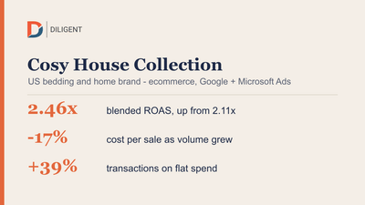 Cosy House Collection - US bedding brand grown on Google and Microsoft - Online Advertising