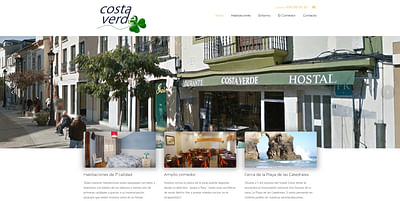 Página web Hostal Costa Verde - Website Creation