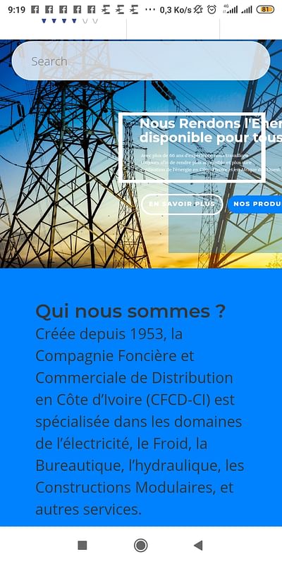 Website CFCD CI - Application web