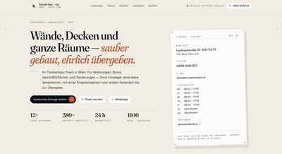 Trockenbau website & SEO - SEO