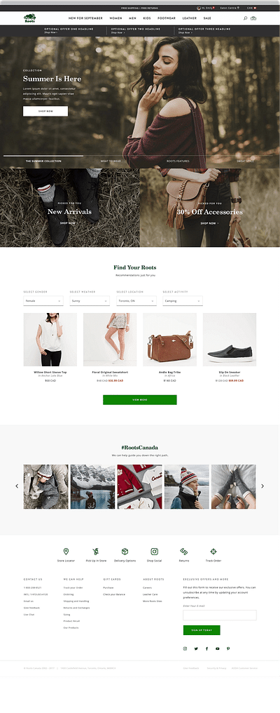 Website redesign for large fashion retail brand - Website Creation