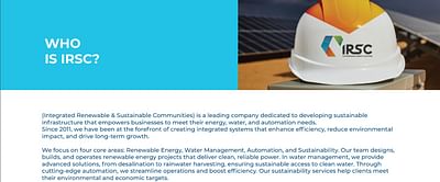 Company profile for IRSC - Copywriting
