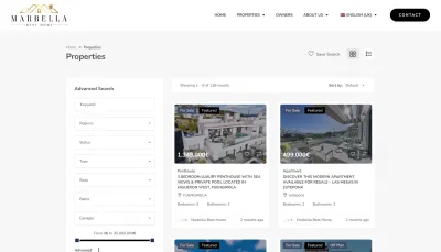 Diseño web para inmobiliaria de lujo - Création de site internet