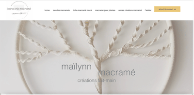Mailynn Macramé — Site vitrine - Création de site internet