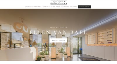 Sociale Media Communicatie en Web Design voor Optiek Ellen van Bael - Réseaux sociaux