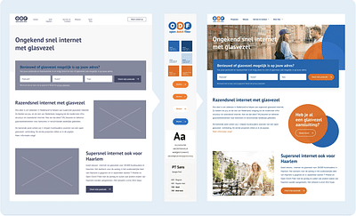 Website voor glasvezelaanbieder Open Dutch Fiber - Diseño Gráfico