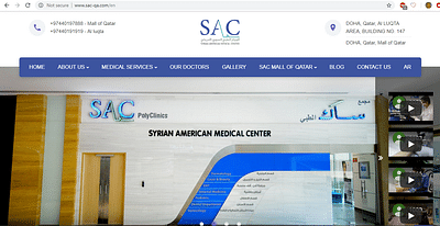 New website for Syrian American Medical Center. - Creazione di siti web