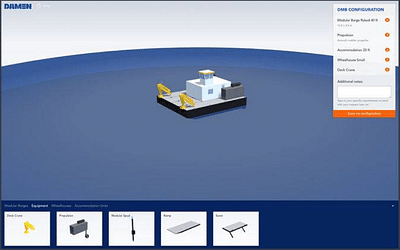 Modular Barge 3D configurator - Application web