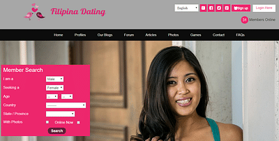 Asian Filipina Dating - Filipina Dating Site - Web Application