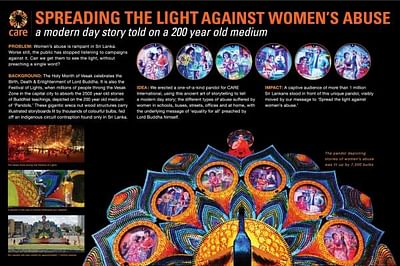 SPREADING THE LIGHT AGAINST WOMEN'S ABUSE - Werbung