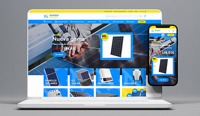 Diseño de tienda online de material fotovoltaico - Creación de Sitios Web