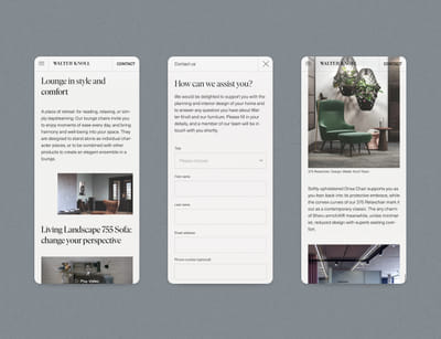 Walter Knoll - Timeless Comfort For Your Home - Ergonomie (UX/UI)