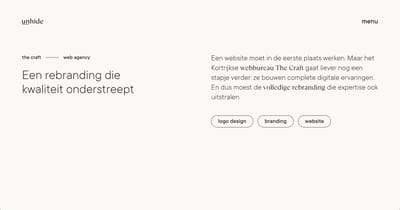 Unhide.be - Création de site internet