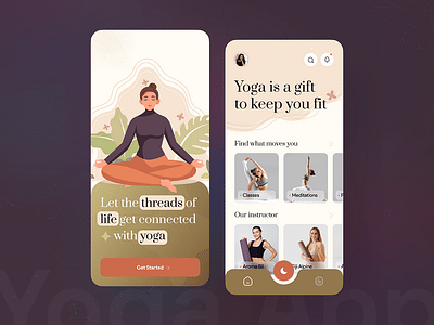 Chole Yoga - Mobile app design & development - Application mobile