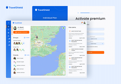TravelShield member portal and mobile app - Ergonomy (UX/UI)