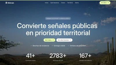 Shiimain: territorial data and interface design - Website Creation
