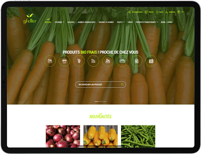 Site eCommerce de fruits et légumes bios - E-commerce