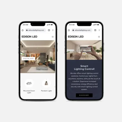 Webdesign for Edison LED - Web Application