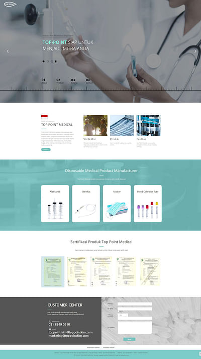 Website Development for Indonesia Syringe - Branding y posicionamiento de marca