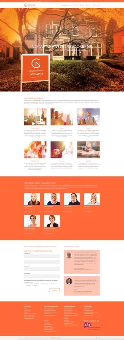 Website Notariskantoor Goossens - Branding & Positionering