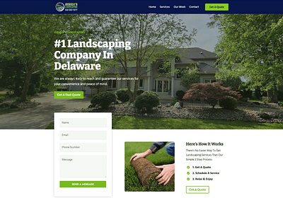 Joshuas' Landscaping - Website Creation