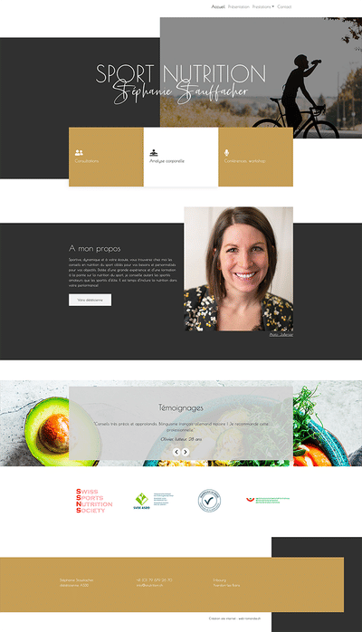 Snutrion : création site internet - design - Website Creation