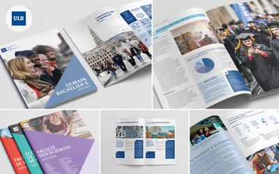 Réalisation des brochures facultaires et générales de l'ULB - Grafikdesign