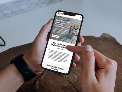 Branding & Webdesign für Diamant-Trenntechnik - Webseitengestaltung