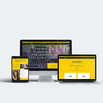 Site internet Festival du film court Voiron - Design & graphisme