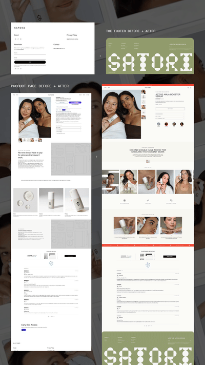 Satori Skin | Semi-Custom Shopify Redesign - Website Creation