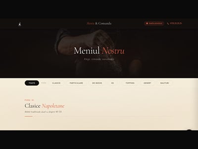 Online ordering website for a pizzeria with delivery - Creación de Sitios Web