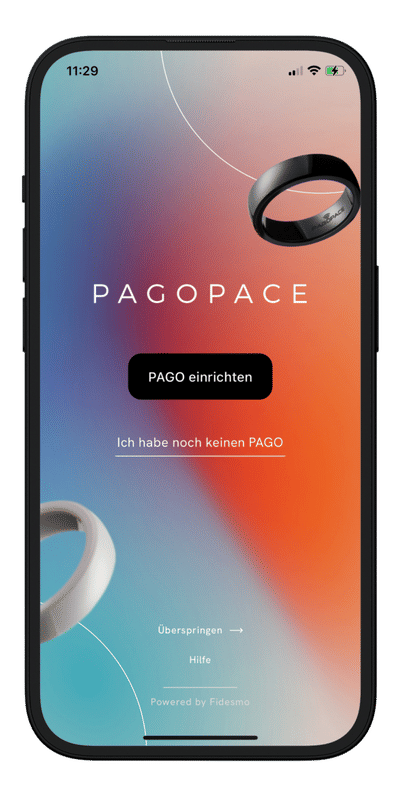PAGOPACE - App für den #1 NFC Bezahlring - Software Development
