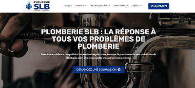 Création de site internet pour PlomberieSLB - SEO