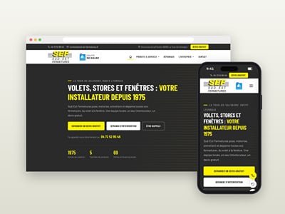 Refonte du site de Sud-Est Fermetures, volets et stores près de Lyon - Email Marketing