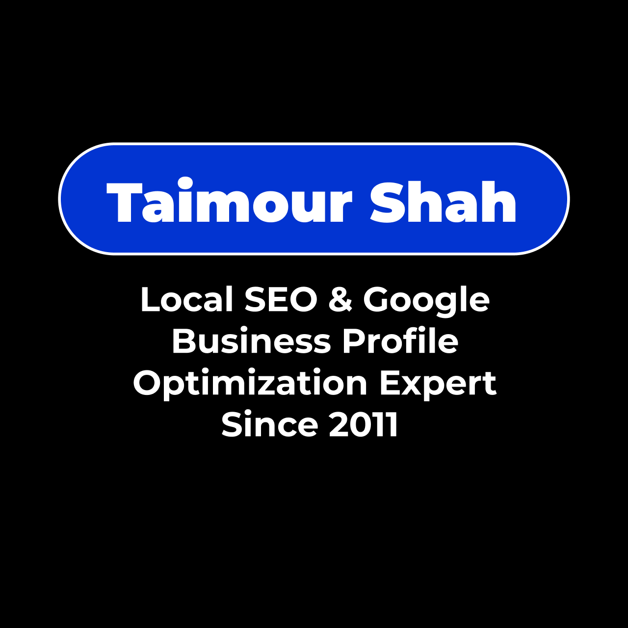 Taimour Shah Local SEO, GBP and Digital Marketing Agency Islamabad