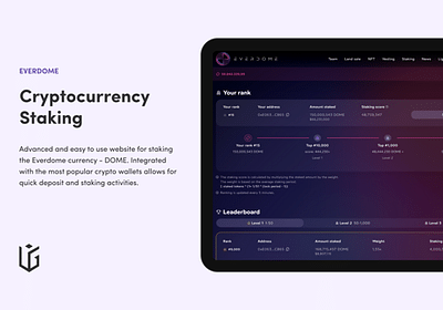Cryptocurrency Staking website - Web Application