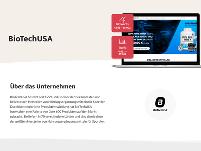 BioTechUSA – SEO-Content & Backlink-Paket - Référencement naturel