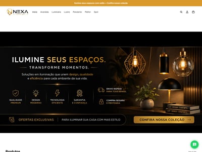 Nexa Ilumina — Shopify store support for a lighting brand - E-Commerce