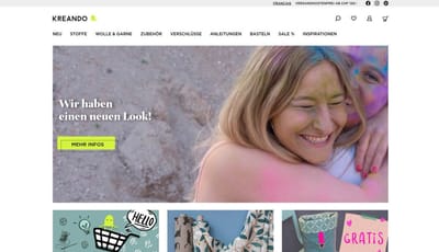 Onlineshop für Stoffe und Bastelmaterialien - E-Commerce