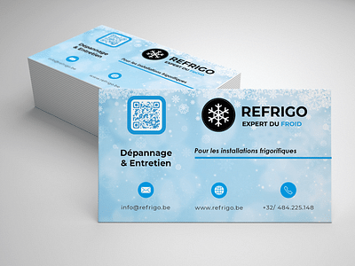 Réalisation carte de visite Refrigo - Graphic Design