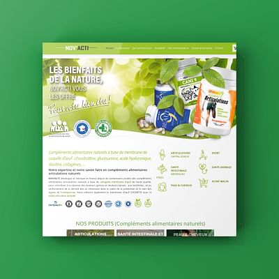 Création site internet NOVACTI - Ecommerce - Création de site internet